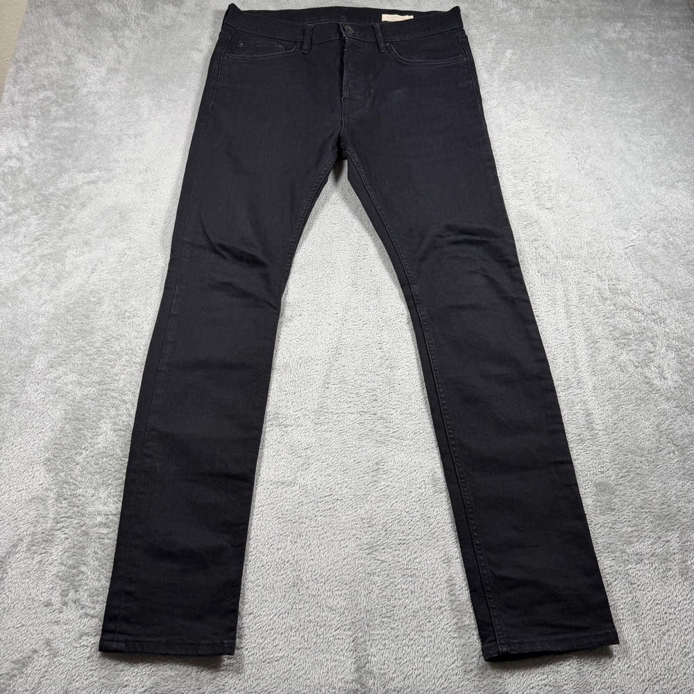 AllSaints Cigarette Jeans Mens 32 (Measures 34x32) Black Slim Fit Stretch